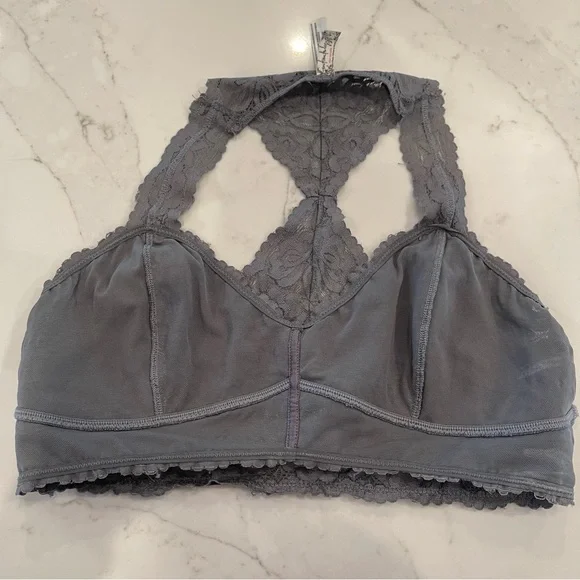 Free People Intimately grey lace Gallon racerback - Picture 11 of 14